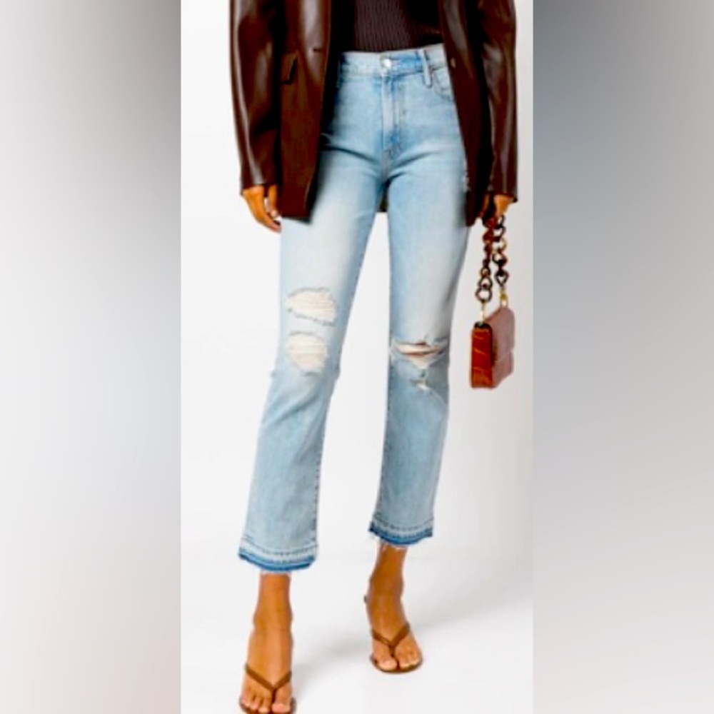 MOTHER The Rascal Undone Hem size 25 NWOT Light Med Wash
